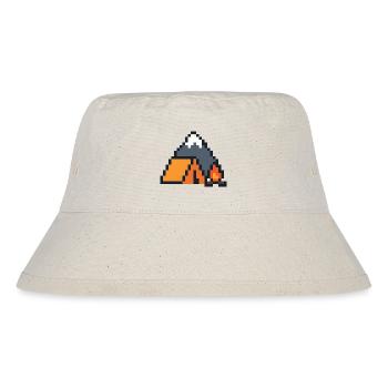 Pixel Schlaffuchs Mondnacht - Stanley/Stella recycelter Bucket Hat - Naturweiß - Vorne