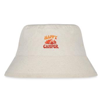 Fröhlicher Camper Lager-Print - Stanley/Stella recycelter Bucket Hat - Naturweiß - Vorne