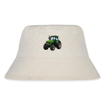 Grüner Traktor Kraftvoll Design - Stanley/Stella recycelter Bucket Hat - Naturweiß - Vorne
