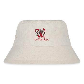 Weil ich Dich liebe  - Stanley/Stella recycelter Bucket Hat - Naturweiß - Vorne