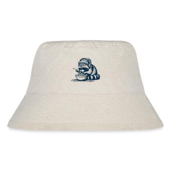 Spaghetti Waschbär - Stanley/Stella recycelter Bucket Hat - Naturweiß - Vorne