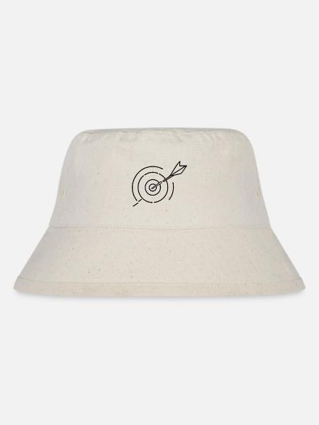 Bogenschießen Zielscheibe - Stanley/Stella recycelter Bucket Hat - Naturweiß
