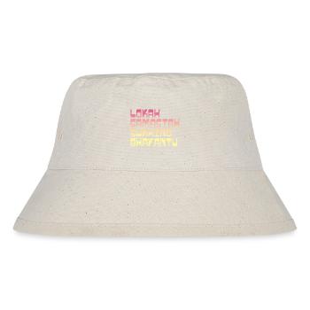 Yoga Shirt / Lokah Samastah Sukhino Bhavantu - Stanley/Stella recycelter Bucket Hat - Naturweiß - Vorne