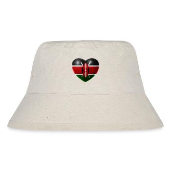 Herz (Kenia / Kenya) - Stanley/Stella recycelter Bucket Hat - Naturweiß - Vorne