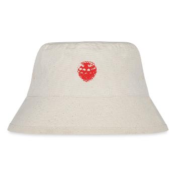 Himbeere - Stanley/Stella recycelter Bucket Hat - Naturweiß - Vorne