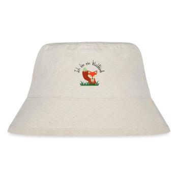 Ich bin ein Waldkind Fuchs - Stanley/Stella recycelter Bucket Hat - Naturweiß - Vorne