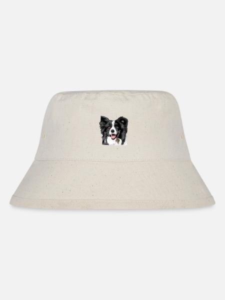 Border Collie - Stanley/Stella recycelter Bucket Hat - Naturweiß