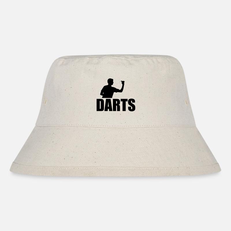 Darts Sport Spaß - Stanley/Stella recycelter Bucket Hat - Naturweiß