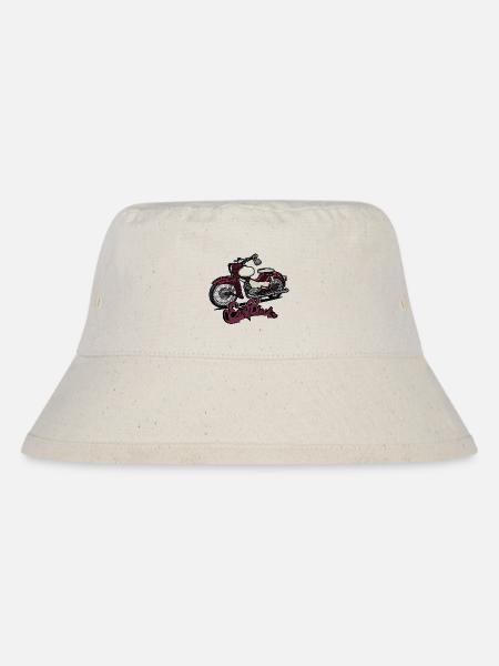 Star (rot) // Illustration - Stanley/Stella recycelter Bucket Hat - Naturweiß