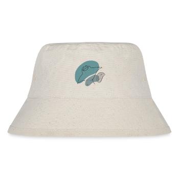 "Manta", Boho Line Art Design, Serie "Ocean" - Stanley/Stella recycelter Bucket Hat - Naturweiß - Vorne