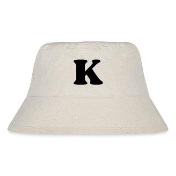 Buchstabe k - Stanley/Stella recycelter Bucket Hat - Naturweiß - Vorne