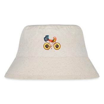 Magic life with bird on a bicycle, inspire art - Stanley/Stella Recycled Bucket Hat - natural - Front