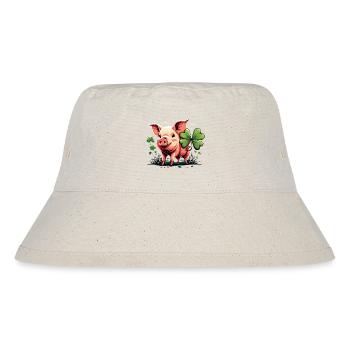 Lucky Pig - Stanley/Stella Recycled Bucket Hat - natural - Front