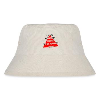 Red-Triangle-Nottypografie - Stanley/Stella recycelter Bucket Hat - Naturweiß - Vorne