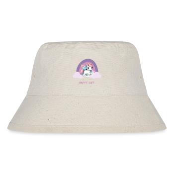 Happy day with a flying Unicorn in the rainbow - Stanley/Stella Recycled Bucket Hat - natural - Front