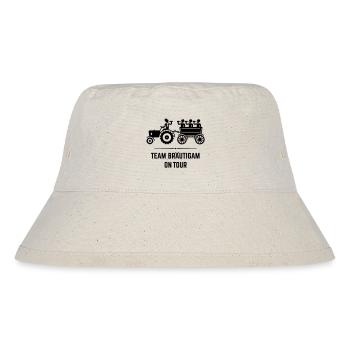 Team Bräutigam On Tour Mit Trecker (JGA / Black) - Stanley/Stella recycelter Bucket Hat - Naturweiß - Vorne
