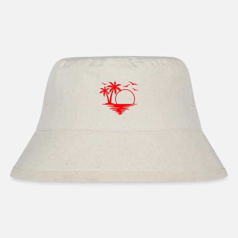 Évasion Tropicale Le Tee-Shirt Summer Vibes - Bob recyclé Stanley/Stella - blanc naturel