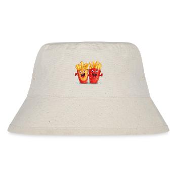 french fries love frieze lover frits face - Stanley/Stella Recycled Bucket Hat - natural - Front