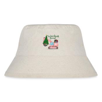 Koparka Wesołych Świąt w kolorze różowym - Stanley/Stella Recycled Bucket Hat - natural - Front