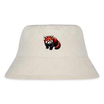 Kleiner Panda - Stanley/Stella recycelter Bucket Hat - Naturweiß - Vorne