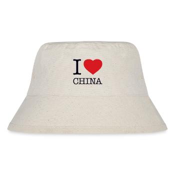 I LOVE CHINA - Stanley/Stella recycelter Bucket Hat - Naturweiß - Vorne