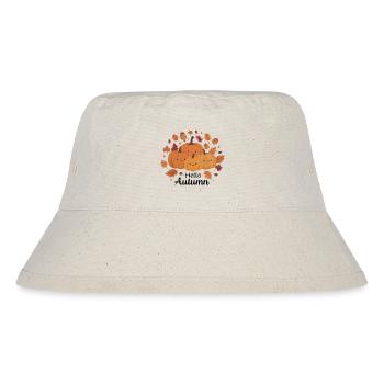 Freche Kürbisse mit niedlichen Gesichtern Herbst - Stanley/Stella recycelter Bucket Hat - Naturweiß - Vorne