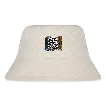 AllByChrist Philipper 4:13 - Stanley/Stella recycelter Bucket Hat - Naturweiß - Vorne
