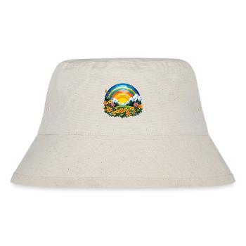 Blühender Regenbogen am Sonnenaufgang - Stanley/Stella recycelter Bucket Hat - Naturweiß - Vorne