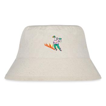 Roller_Skater_on_fire - Stanley/Stella recycelter Bucket Hat - Naturweiß - Vorne