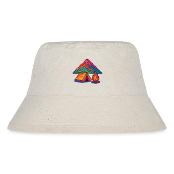 Buntes Bergcamping - Stanley/Stella recycelter Bucket Hat - Naturweiß - Vorne