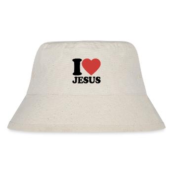 I Love Jesus - Faith - Religion - Stanley/Stella Recycled Bucket Hat - natural - Front