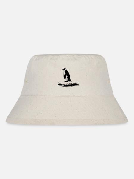 Majestätischer Pinguin - Stanley/Stella recycelter Bucket Hat - Naturweiß