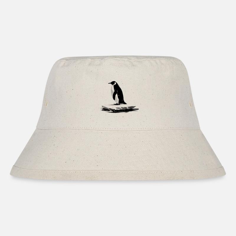 Majestätischer Pinguin - Stanley/Stella recycelter Bucket Hat - Naturweiß