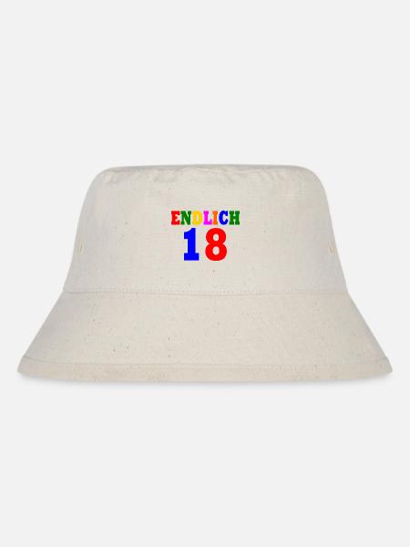 Endlich 18 - Stanley/Stella recycelter Bucket Hat - Naturweiß