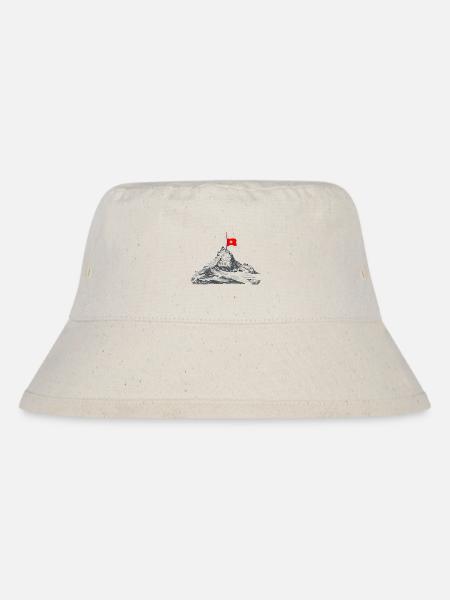 Berg Matterhorn Zermatt Souvenier kaufen - Stanley/Stella recycelter Bucket Hat - Naturweiß