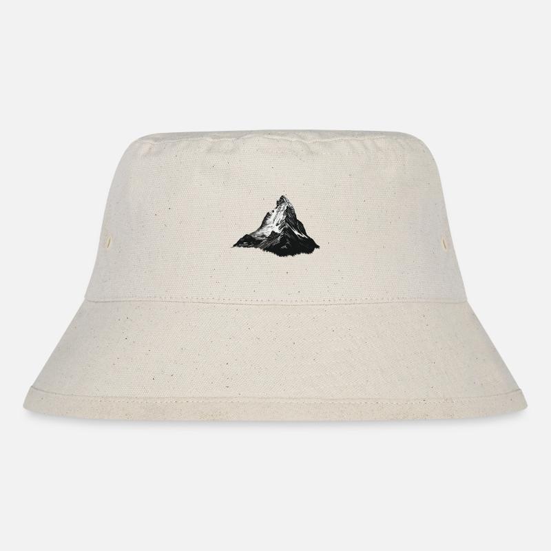 Berg Matterhorn - Stanley/Stella recycelter Bucket Hat - Naturweiß