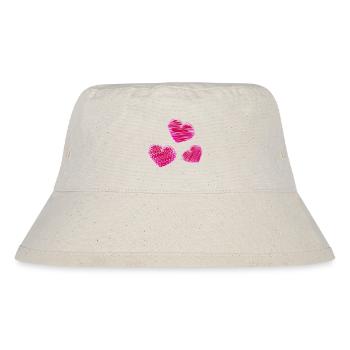 HEART. HEARTS. SAINT VALENTINE. LOVE. LOVE. CHRISTMAS - Stanley/Stella Recycled Bucket Hat - natural - Front