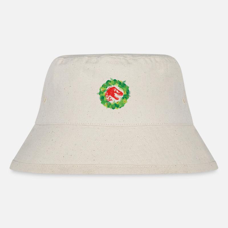 Jurassic World Noël Design T-Rex Avec Couronne - Bob recyclé Stanley/Stella - blanc naturel