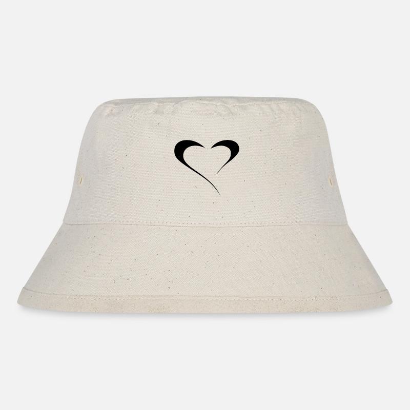 Herzhaft Geteilt - Stanley/Stella recycelter Bucket Hat - Naturweiß
