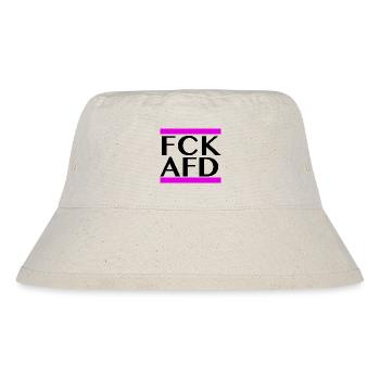 Fck afd - Stanley/Stella recycelter Bucket Hat - Naturweiß - Vorne