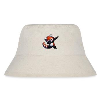 Roter Panda Dab – Kawaii Tanz Motiv - Stanley/Stella recycelter Bucket Hat - Naturweiß - Vorne