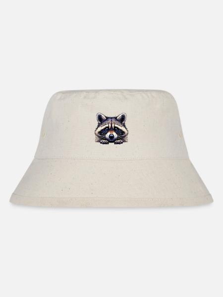 Waschbär - Stanley/Stella recycelter Bucket Hat - Naturweiß