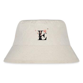 Buchstabe e Wildblumen Aquarelle - Stanley/Stella recycelter Bucket Hat - Naturweiß - Vorne