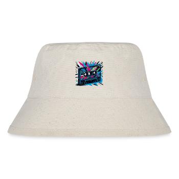 Music cassette in retro style 80s and 90s style - Stanley/Stella Recycled Bucket Hat - natural - Front