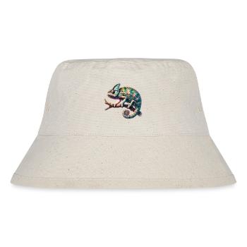 faszinierendes lebendiges Chamäleon-Motiv - Stanley/Stella recycelter Bucket Hat - Naturweiß - Vorne