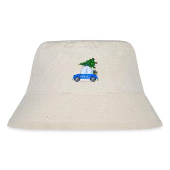 Polizeiauto Police Weihnachten - Stanley/Stella recycelter Bucket Hat - Naturweiß - Vorne