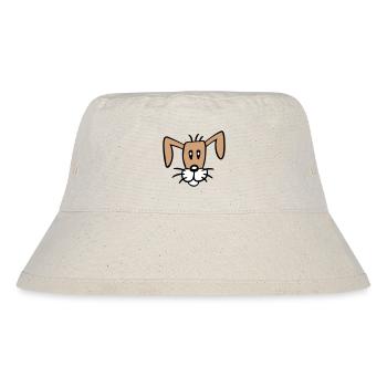 Hund Gesicht Kleiner Glücklicher Welpe Haustier - Stanley/Stella recycelter Bucket Hat - Naturweiß - Vorne