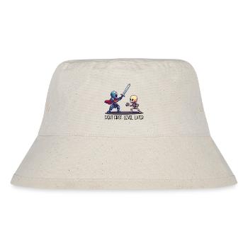 First Fight, Level Later – Knight vs Skeleton - Stanley/Stella Recycled Bucket Hat - natural - Front