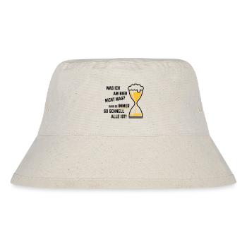 XWas Ich Am Bier Nicht Mag? (Sanduhr Bieruhr / 2C) - Stanley/Stella recycelter Bucket Hat - Naturweiß - Vorne