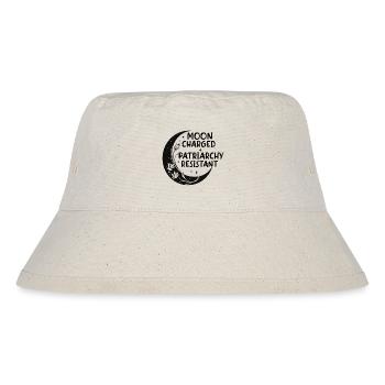 Moon charged, patriarchy resistant - Stanley/Stella recycelter Bucket Hat - Naturweiß - Vorne